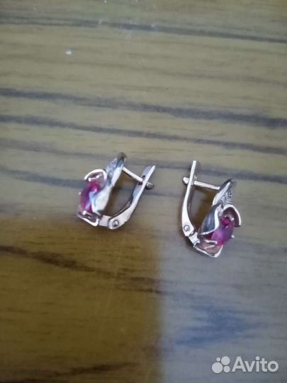 Серебряные серьги позолоченные