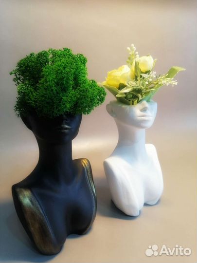 Ваза женский силуэт в скандинавском стиле