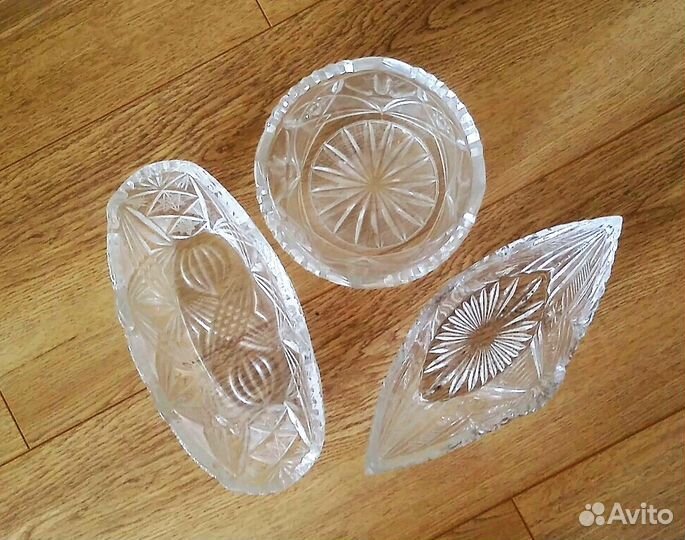 Хрустальные вазочки прошлый век