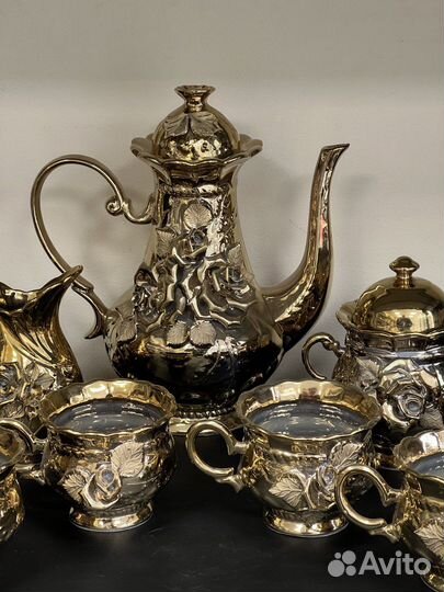 Чайный сервиз Роза золотая