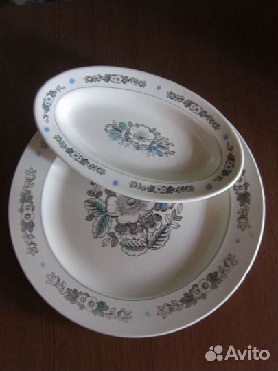 Блюда круглое и овальное