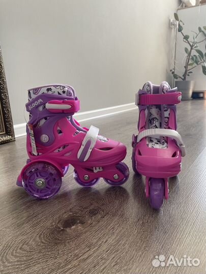 Роликовые коньки детские раздвижные 26-30