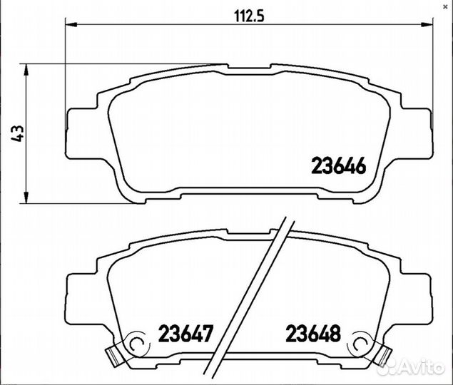 Колодки тормозные toyota. ipsum isis noah previa v