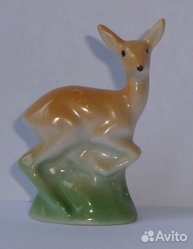 Фарфоровая статуэтка. Лань. Миниатюра. Рига