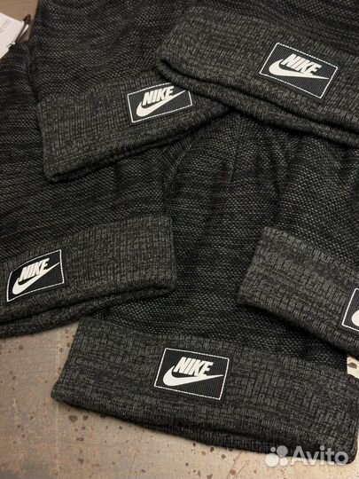 Шапка Nike Black Grey Beanie