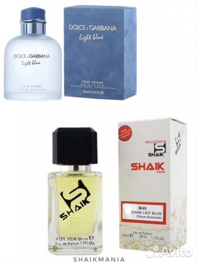 Shaik M49 D&G Light Blue pour Homme