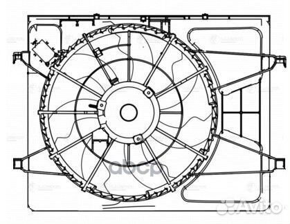 Э/вентилятор охл. для а/м Hyundai Elantra (HD)