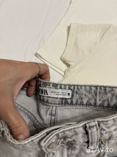 Джинсовые шорты Zara с футболками
