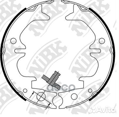 Колодка тормозная барабанная FN0633 NiBK