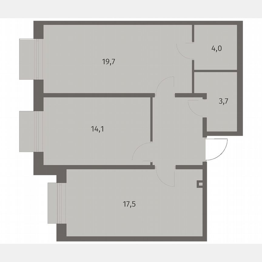 2-к. квартира, 65,8 м², 4/8 эт.