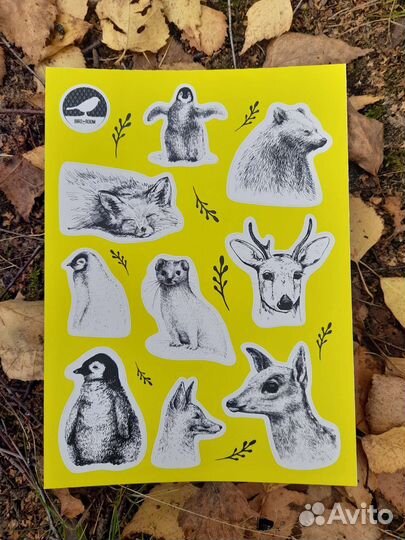 Наклейки стикеры виниловые, гарри поттер/звери