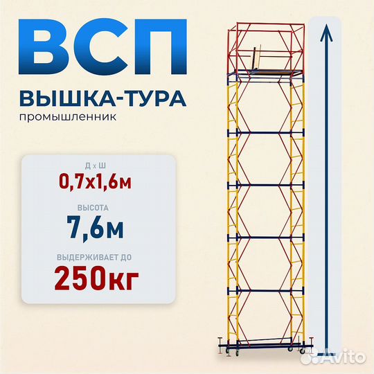 Вышки-туры всп 250 0,7x1,6 м