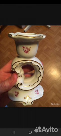 Фарфоровый подсвечник Веймар Германия