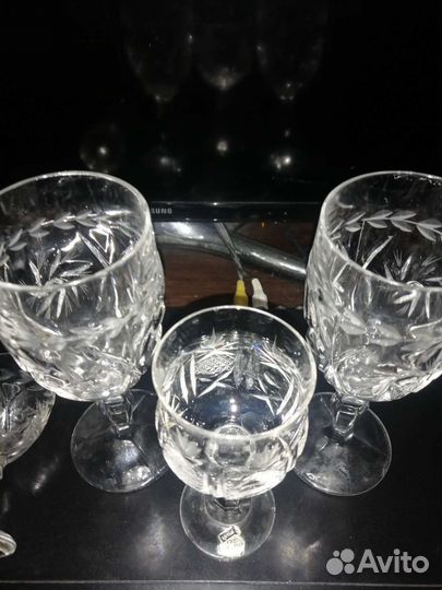 Хрустальные рюмки, фужеры винтаж СССР
