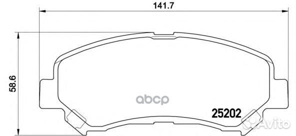 Колодки тормозные дисковые перед P79028 Brembo
