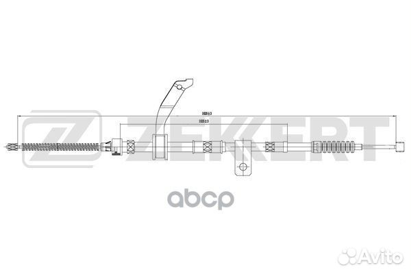 Трос стояночного тормоза правый Toyota Avensis