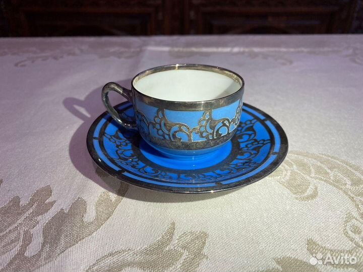 Кофейные пары Германия чашка серебро Overlay