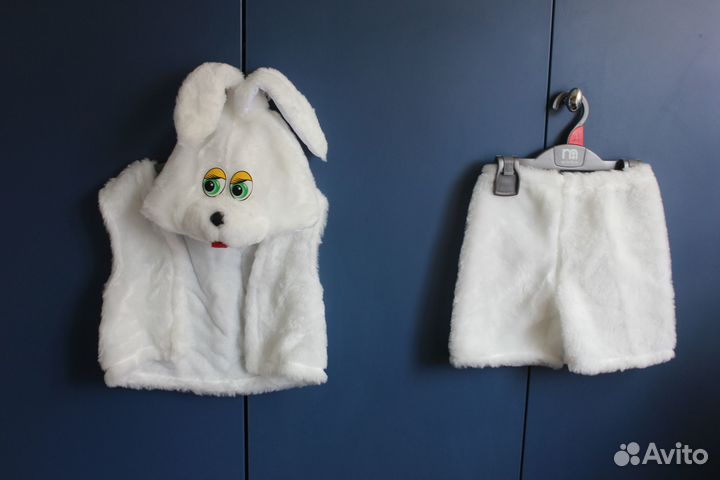 Новогодний(маскарадный) костюм зайца 98 размер