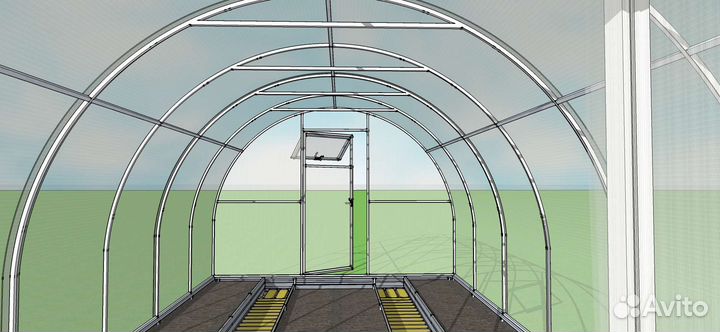 Теплица Уралочка 3х5м Оцинкованная