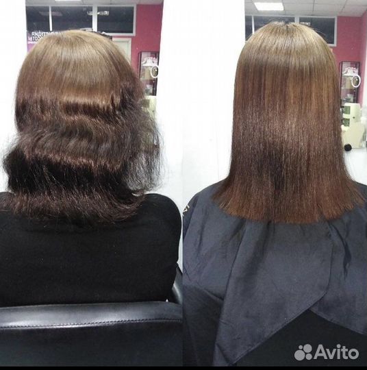 Кератиновое выпрямление волос