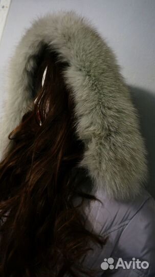 Куртка пуховик с натуральным мехом песца
