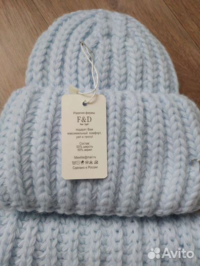 Новый зимний комплект шапка, шарф-снуд