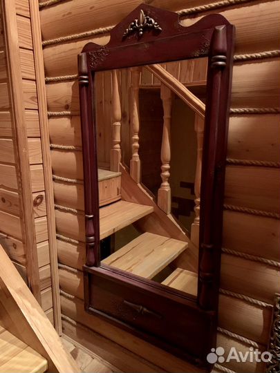 Зеркало старинное после реставрации и редизайна