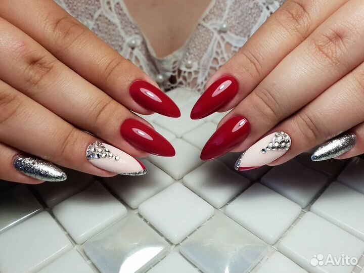 Наращивание ногтей,покрытие гель лаком