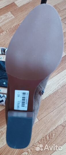 Сапоги женские демисезонные 39 натуральная замша