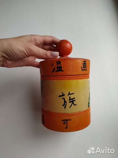 Деревянная банка с крышкой, заготовка для росписи