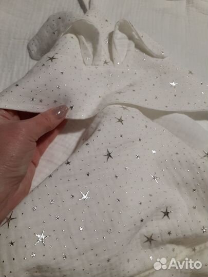 Уголок пеленка после бани из жатого муслина 4 слоя