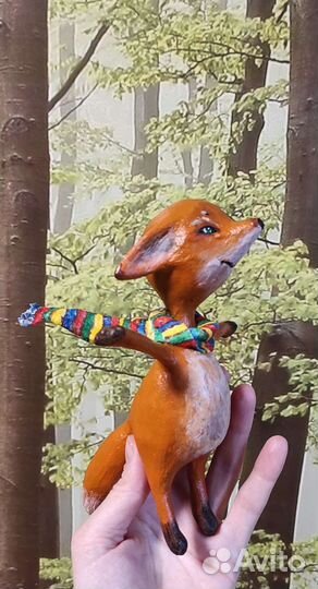 Лисёнок. Статуэтка.Ручная работа