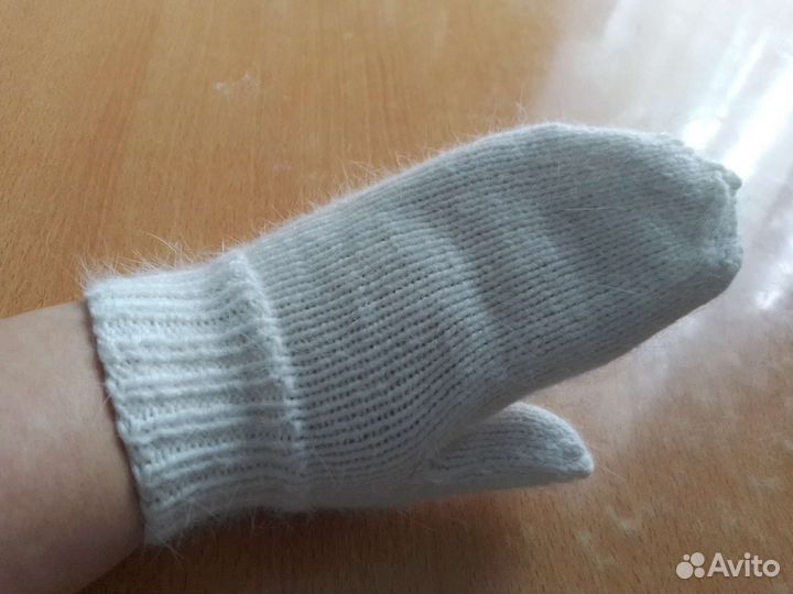 Варежки из пуха норки