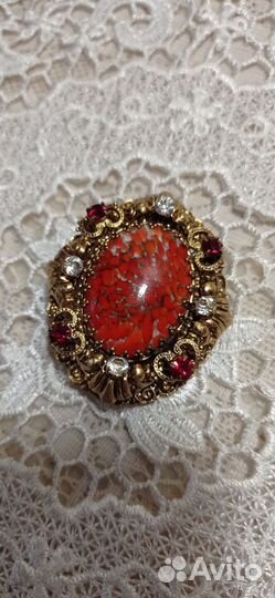 Брошь винтажная чехия