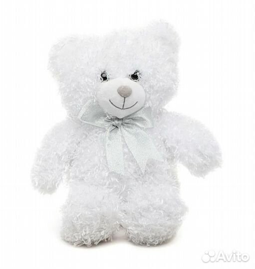 Плюшевый медведь белый новый новогодний светится