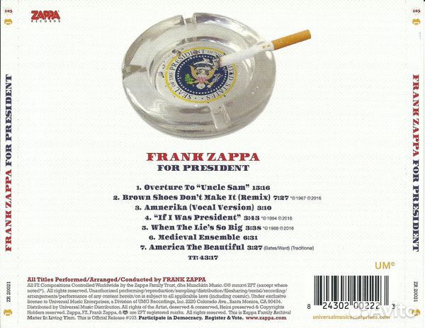 Zappa Frank - Frank Zappa For President (CD)