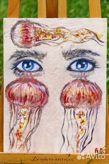 Картина маслом сюрреализм 20х25