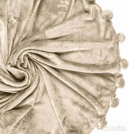 Плед с помпонами 200*220 подарок