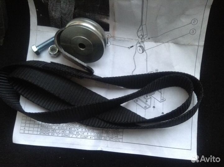 Подвесной трос для подъема снегохода и мототехники