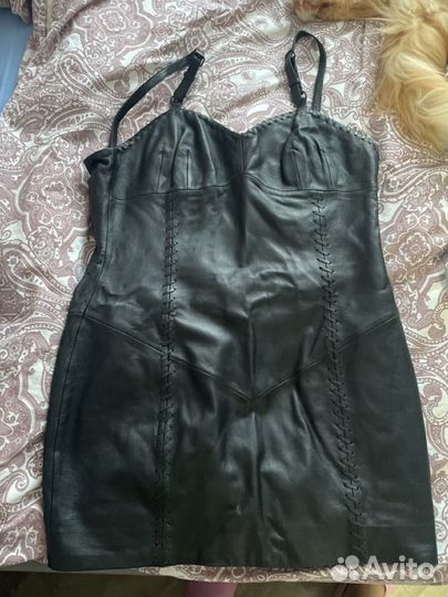 Сарафан натуральная кожа 46