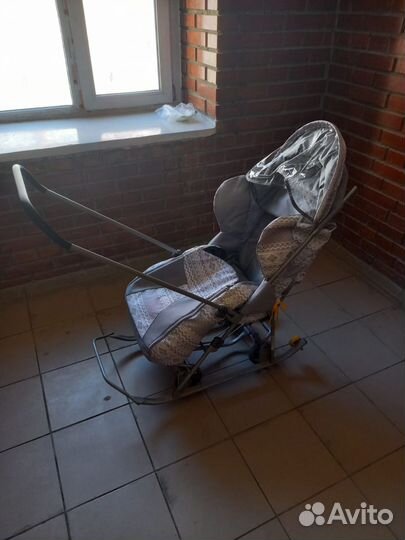 Детские зимние санки с колесами