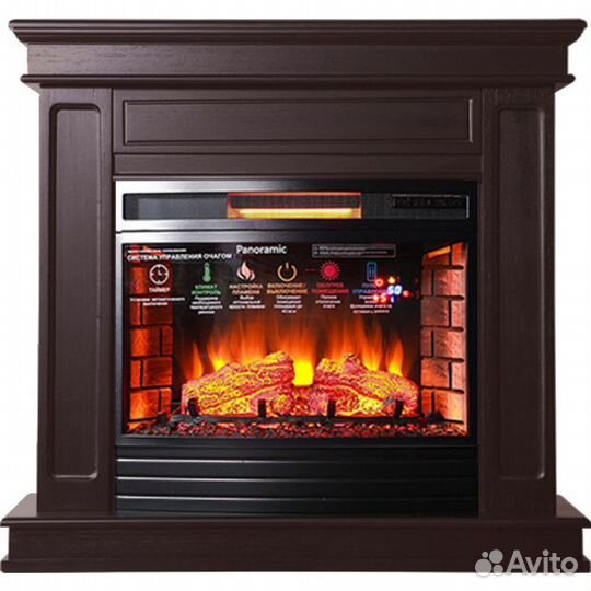 Электрокамин Panoramic 25 LED с порталом Стаффорд