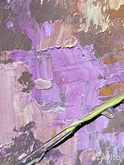 Картина маслом на картоне 