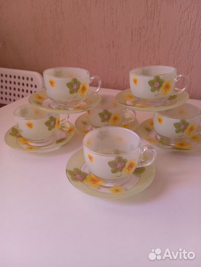Чайные чашки с блюдцами Luminarc Франция