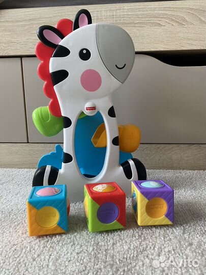 Зебра с кубиками Fisher Price