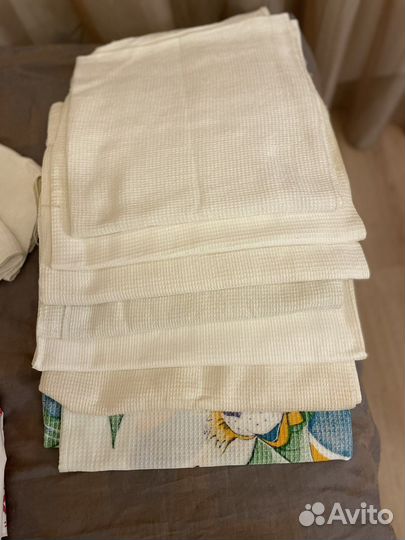 Полотенца опт 13 шт новые вафельные большие СССР