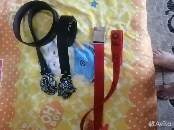 Мужской кожаный ремень черный