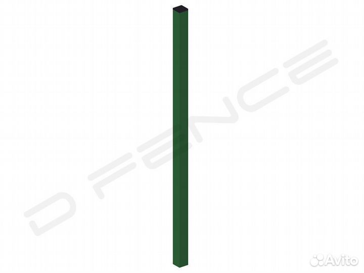 Столб для забора, 3D сетки 60х40х1,5мм, L2м, zn+пп
