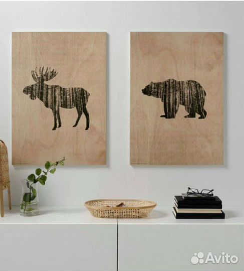 Новые 2 картины Локабрунн икеа