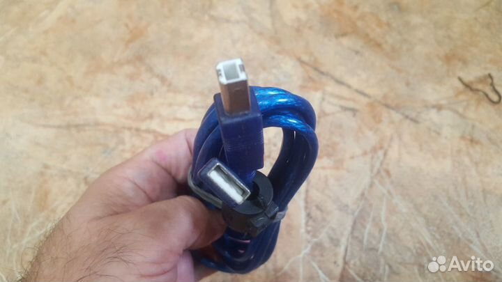 Кабель соединительный USB 2.0A - USB 2.0B синий